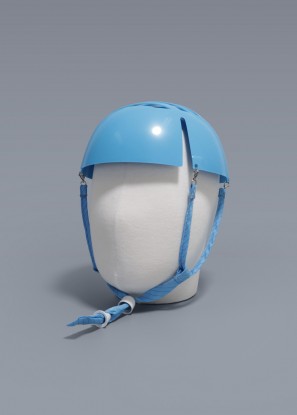 크린룸 안전모 BUMP CAP 범프캡 블루 고리형
